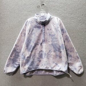 Hollister Blue and White Tie-Dye Sweater